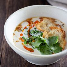 台湾の朝ごはん。鹹豆漿（シェントウジャン）