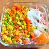 〖レンジで簡単〗米粉でしっとり!彩りミートローフ!お弁当にもの工程2