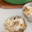 フライパンdeきのことコーンの炊き込みご飯