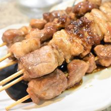 にんにく決め手!豚肩ロースの串焼き