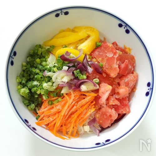 凍ったまま野菜のぶっかけそうめん（だし解凍）