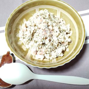 M＊Pの作ってみた!投稿(貝だしの素で絶品♪鮭のオートミール豆乳リゾット)