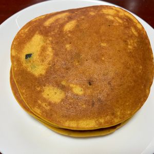 りんごの作ってみた!投稿(まるごとかぼちゃの米粉ホットケーキ【ふわっふわ🤍】)