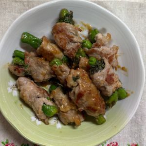 チョビの助の作ってみた!投稿(ししとうのしそ味噌肉巻き)
