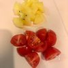 爽やかレモン白だし♡サバとトマトの冷製パスタの工程2