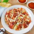 米粉でカリッもち『チーズ入り ちくわと大根のチヂミ』