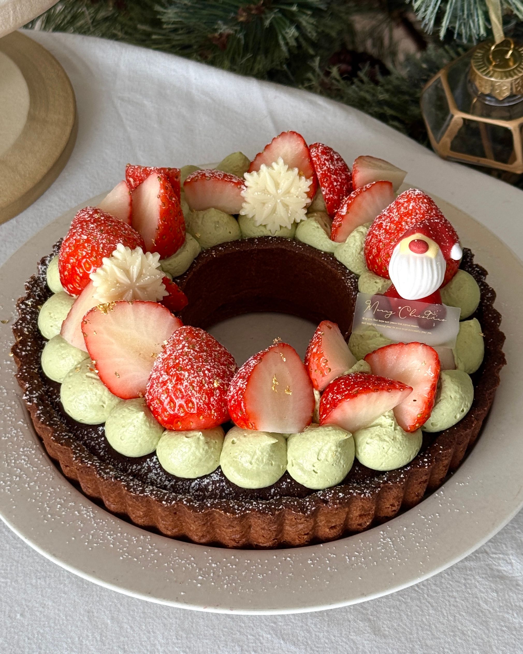クリスマスに作りたい】抹茶とチョコのリースタルト♡ | レシピサイトNadia