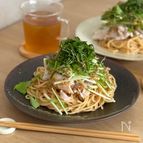 特製ごまダレで食べる『冷しゃぶパスタ』