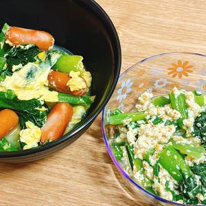 ninaの作ってみた!投稿(レンジ活用で手軽に。小松菜の白和え)