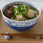 鶏とワケギのうどん