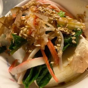 bo-zu3の作ってみた!投稿(簡単美味しい節約サラダ『小松菜と豆腐とかにかまの和風サラダ』)