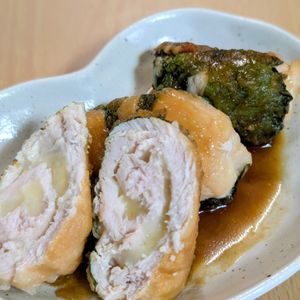 まゆのの作ってみた!投稿(チーズがあと引く♡ささみの照り焼き)