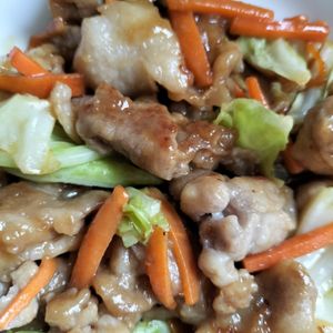 1207859の作ってみた!投稿(ワンパン10分！【豚こま肉とキャベツの生姜炒め】ご飯進む♩)