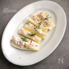 海老チーズタルタルのセロリボート