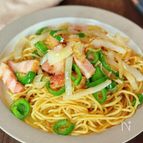 あっさりウマい！【ベーコンとピーマンの和風焼きそば】