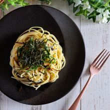【混ぜるだけ！】大葉と塩昆布のパスタ