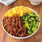 【家にあるもので】お手軽！3色そぼろ丼
