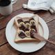 板チョコバナナトースト。