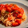夏の定番。トマトと大葉の冷製パスタ