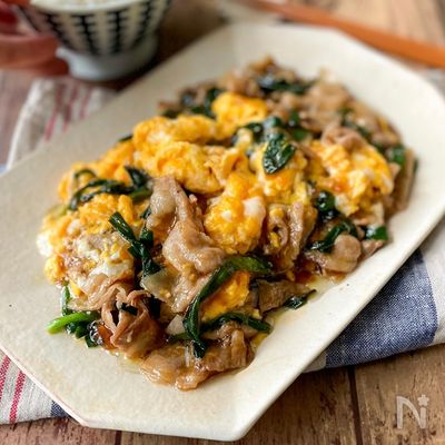 とろ〜り豚ニラ玉あんかけ炒め