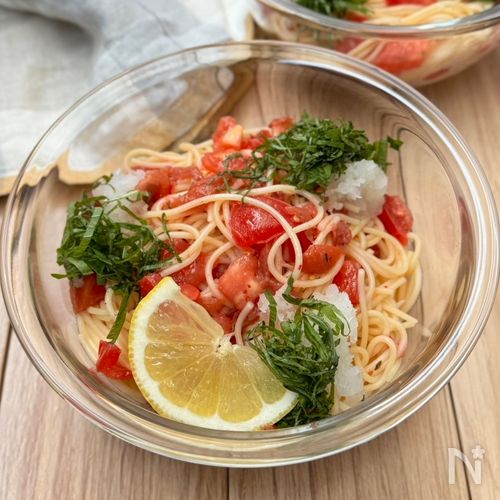 トマトの和風冷製パスタ