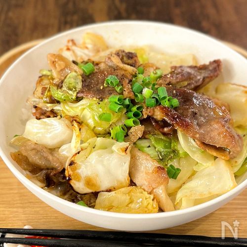 材料2つで手軽にガッツリ【うま塩豚丼】