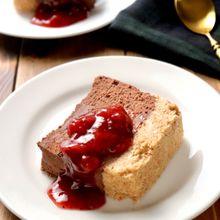 濃厚チョコチーズタルト♪いちごがけ