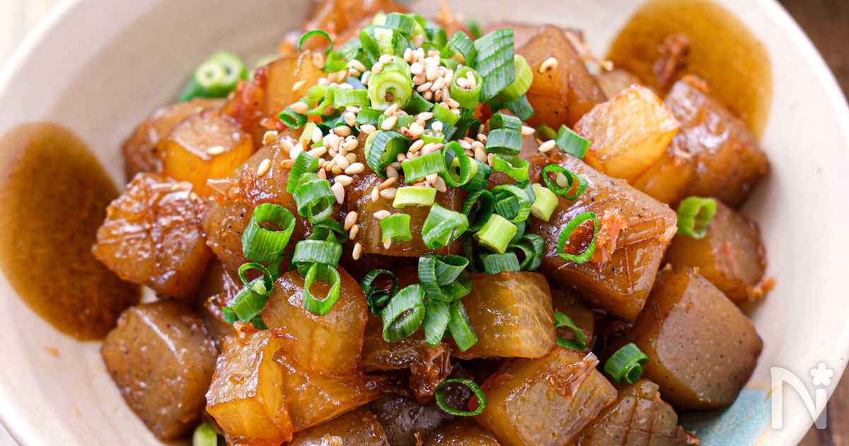 【大根とこんにゃくのおかか炒め】コスパ抜群すぎ！節約副菜♪