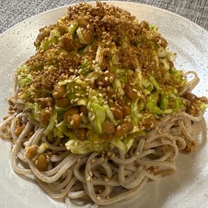 楽ラク手抜キッチン🐶🐾の作ってみた!投稿(混ぜるだけ！腸活ねばねば蕎麦)