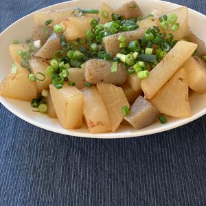 あすかの作ってみた!投稿(めんつゆでラクラク♪味しみ♪『大根とこんにゃくのおかか煮』)