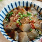 レンジで出来る♪めんつゆでピリ辛こんにゃく