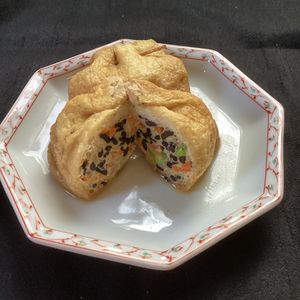 kazuの作ってみた!投稿(レンジで料亭の味〖豆腐とひき肉の五目巾着〗じゅわ旨〜♪)