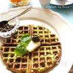バジルワッフルでフランス気分な朝ごはん
