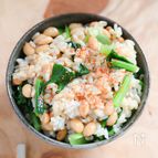 レンジ加熱だけで！小松菜納豆ごはん