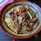 ワンパン完成✨時短🧡【豚こまと大根の炒め煮】