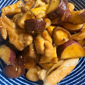 にゃんまめの作ってみた!投稿(【さつまいもと鶏肉の照りバター醤油】ほっくり秋おかず♪)