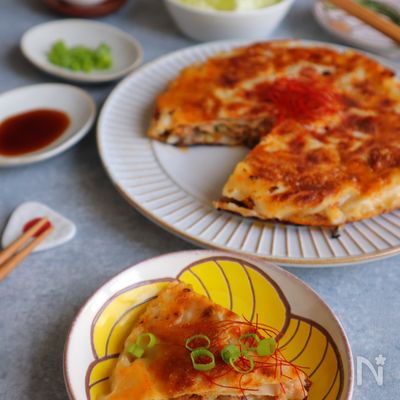 包まないから簡単！ピリ辛円盤キムチ餃子