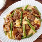 【豚バラとアスパラのてりたま炒め】ご飯おかわり必須！