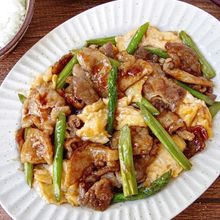【豚バラとアスパラのてりたま炒め】ご飯おかわり必須!