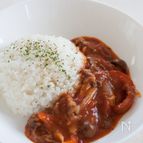 『トマト缶で。ビーフストロガノフ』