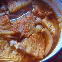 白菜と豚バラのあっさり辛みそ醤油オーブン煮込み