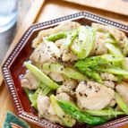チキンとアスパラの塩ダレ仕立て【#簡単 #節約】