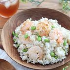 カフェ風ランチ♪えびと枝豆のバターライス