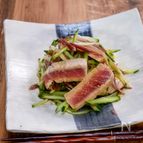 マグロの薬味たたき（柚子胡椒使用）