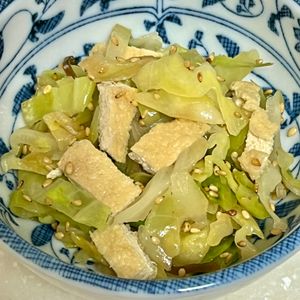 キャピタンの作ってみた!投稿(ごま油香る！やみつき塩昆布キャベツ)