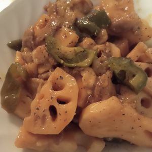 ヒロの作ってみた!投稿(切って炒めるだけ🍳豚こまレンコンの甘酢炒め🐷)