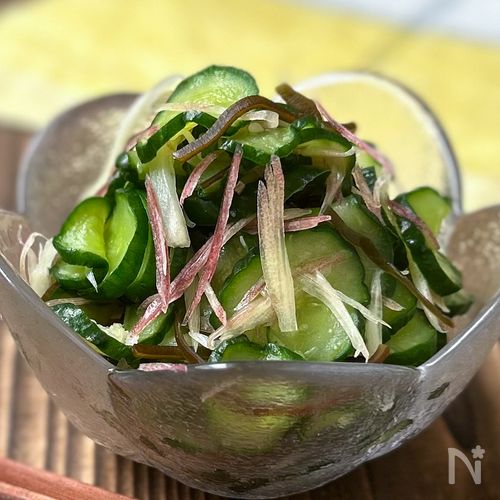 【きゅうりと茗荷の浅漬け】さっぱり箸休めに！
