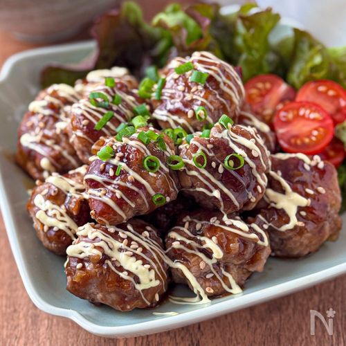 包丁いらず♪フライパン1つで完成【豚こま肉の甘酢マヨボール】