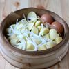 せいろ1つで作る
蒸し卵とポテトのサラダの工程2