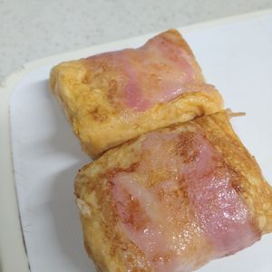 なべ円の作ってみた!投稿(【お弁当副菜】卵1個で卵焼きベーコン巻き)